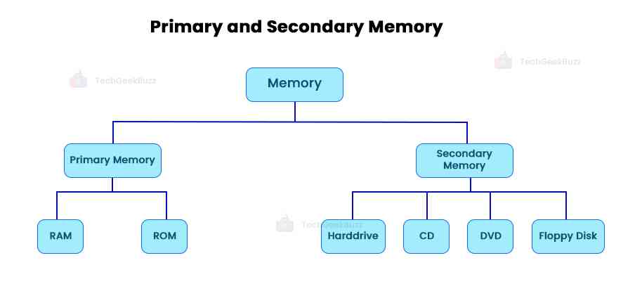 main memory and secondary memory