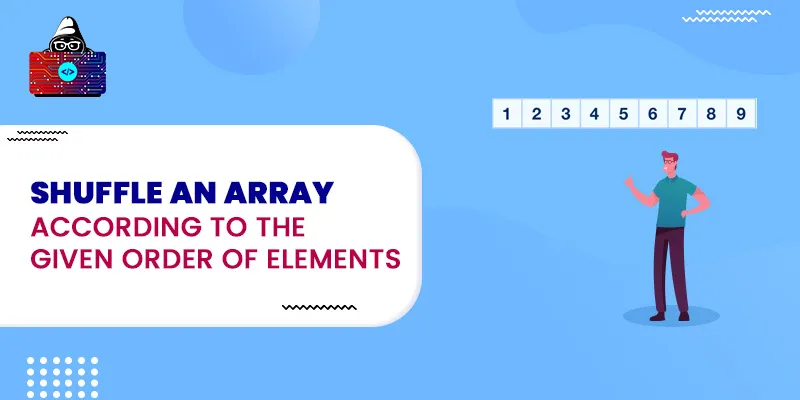 Shuffle an array according to the given order of elements