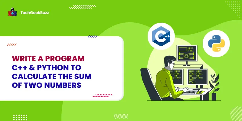 Program to Calculate the Sum of Two Numbers [C, C++, Python & Java]