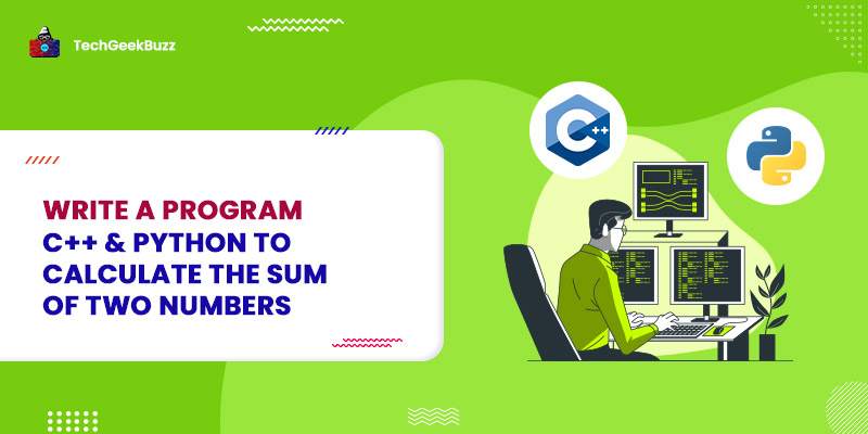 Program to Calculate the Sum of Two Numbers [C, C++, Python & Java]