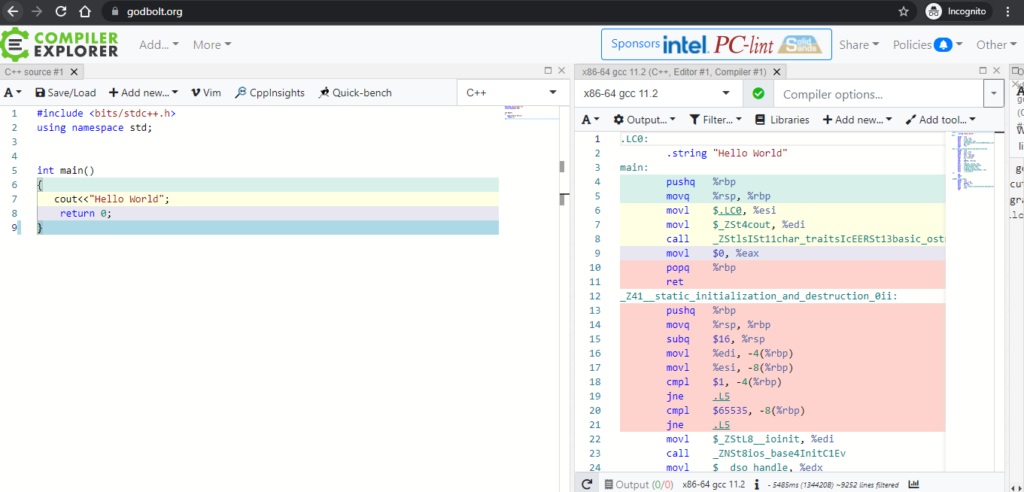 online c++ compiler with output