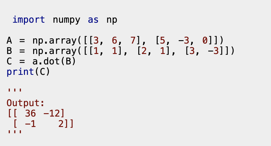 NumPy Matrix Multiplication