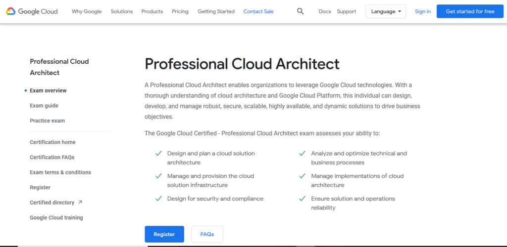 Google Certified Professional Cloud Architect