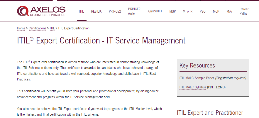 ITIL Expert