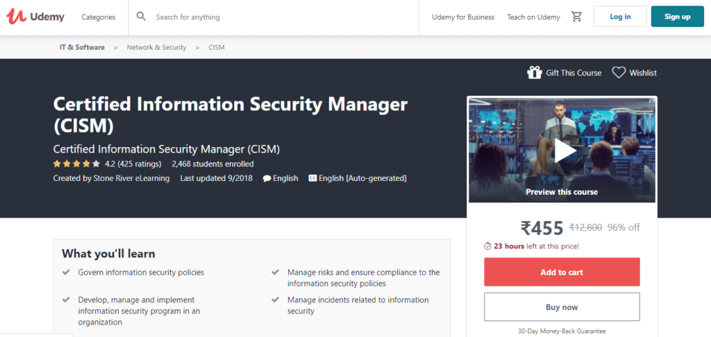 Certified Information Security Manager