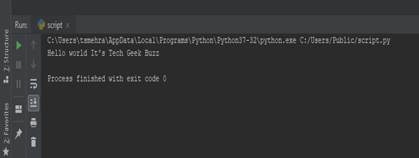 Execute the Python script on an IDE - Example