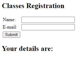 Classes Registration