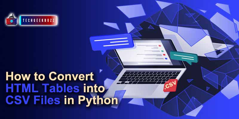 How to Convert HTML Tables into CSV Files in Python?