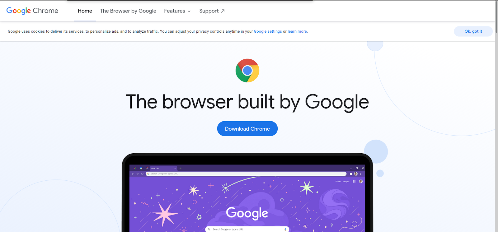 Google Chrome Download Page