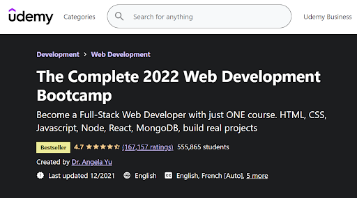 Complete web development Bootcamp