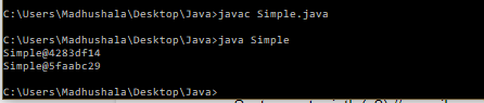 Java tostring method