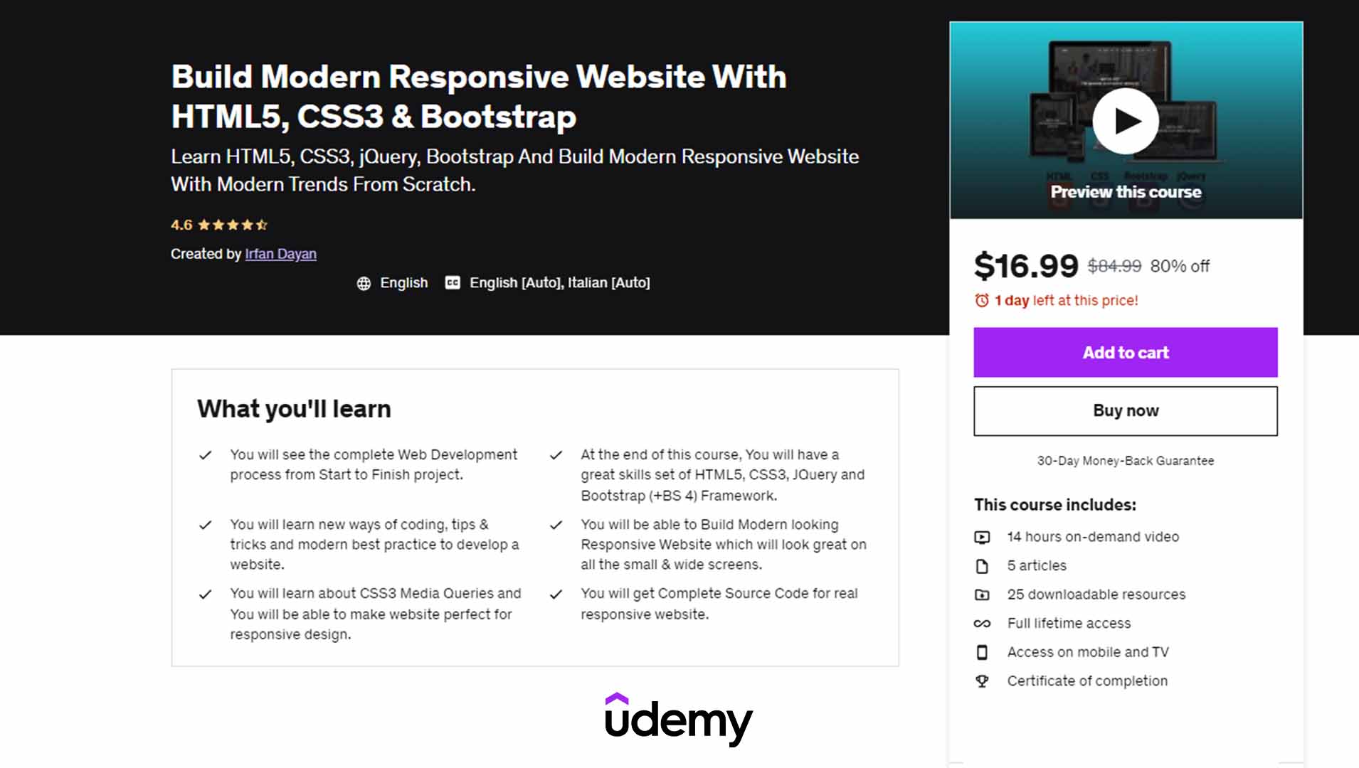 Build Modern Responsive Website With HTML5, CSS3 & Bootstrap