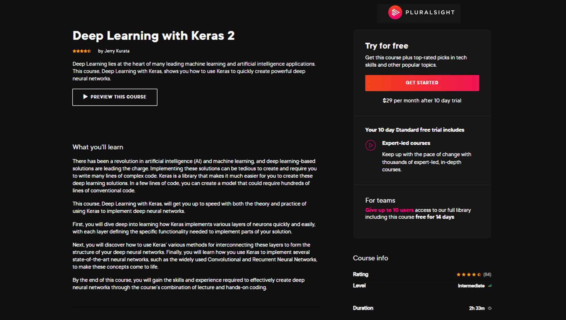 Deep Learning with Keras