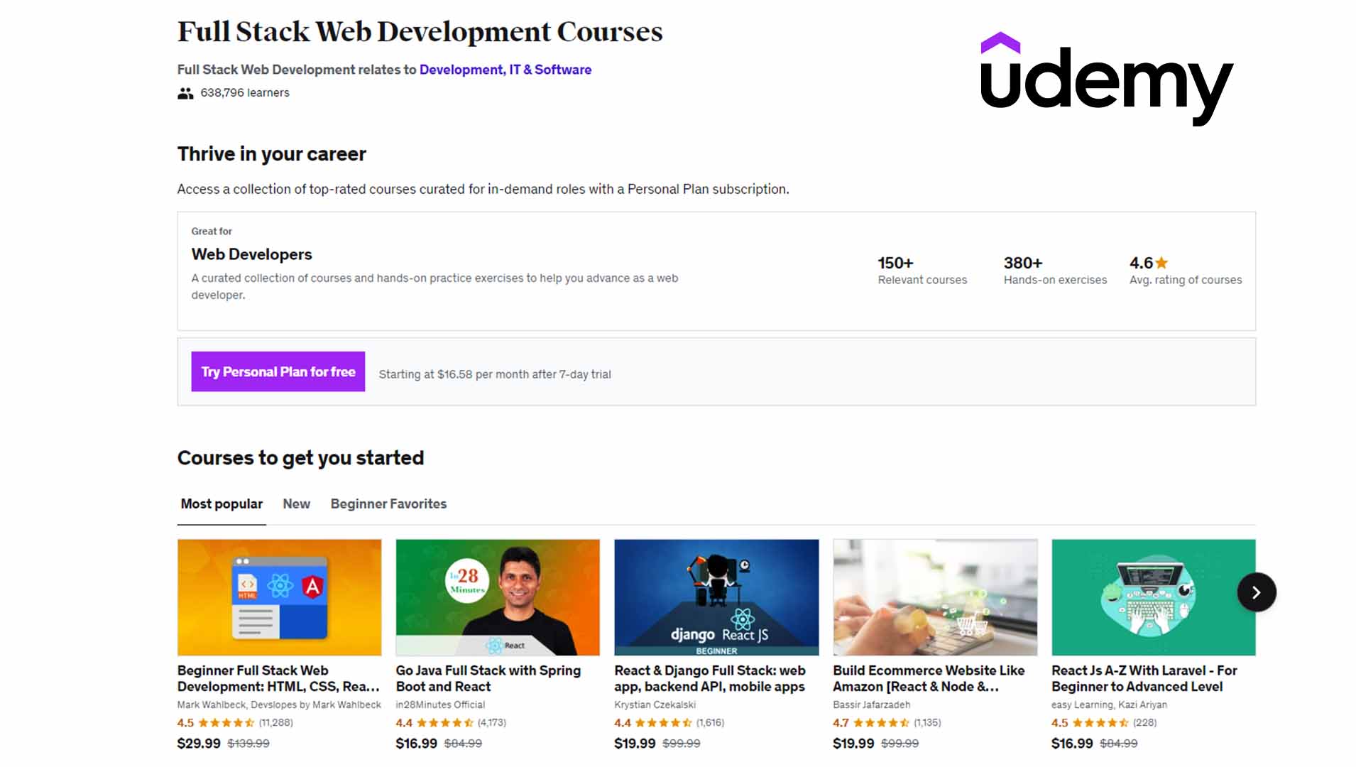 Full-stack Web Development Course