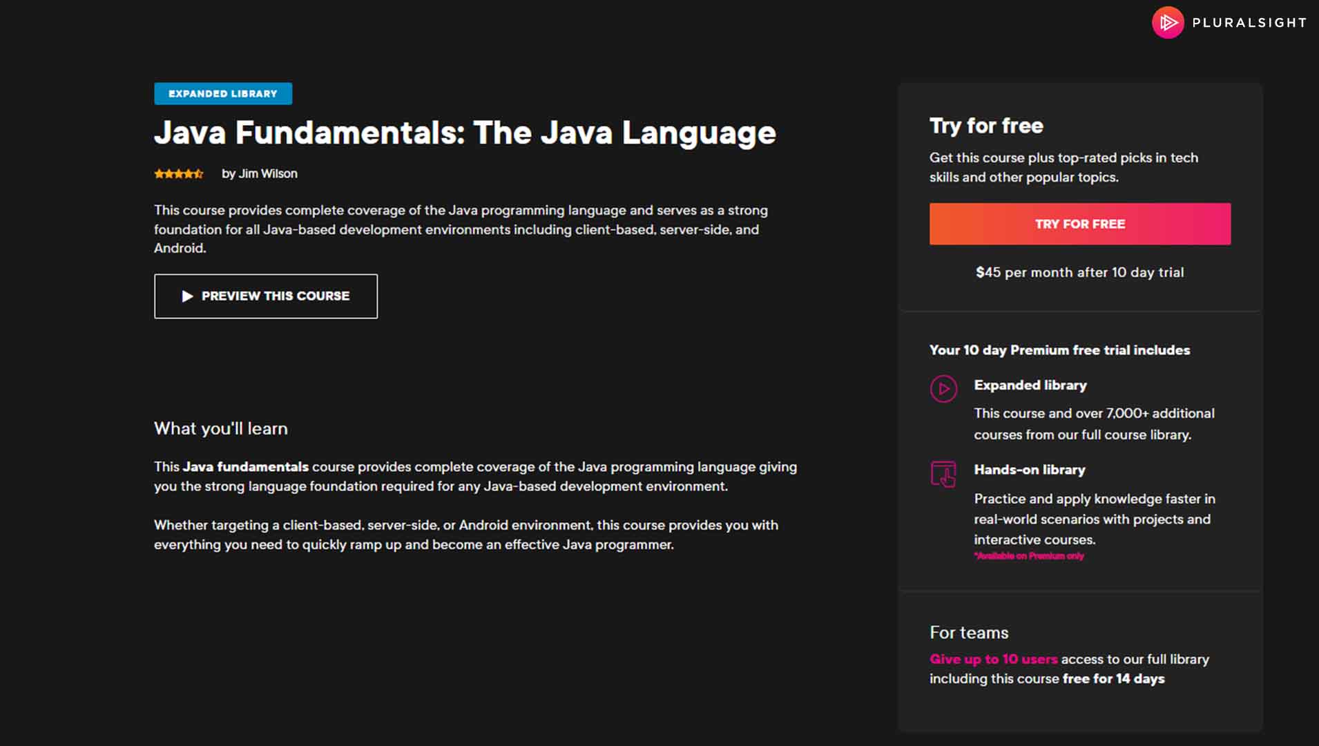 Java Fundamentals: The Java Language