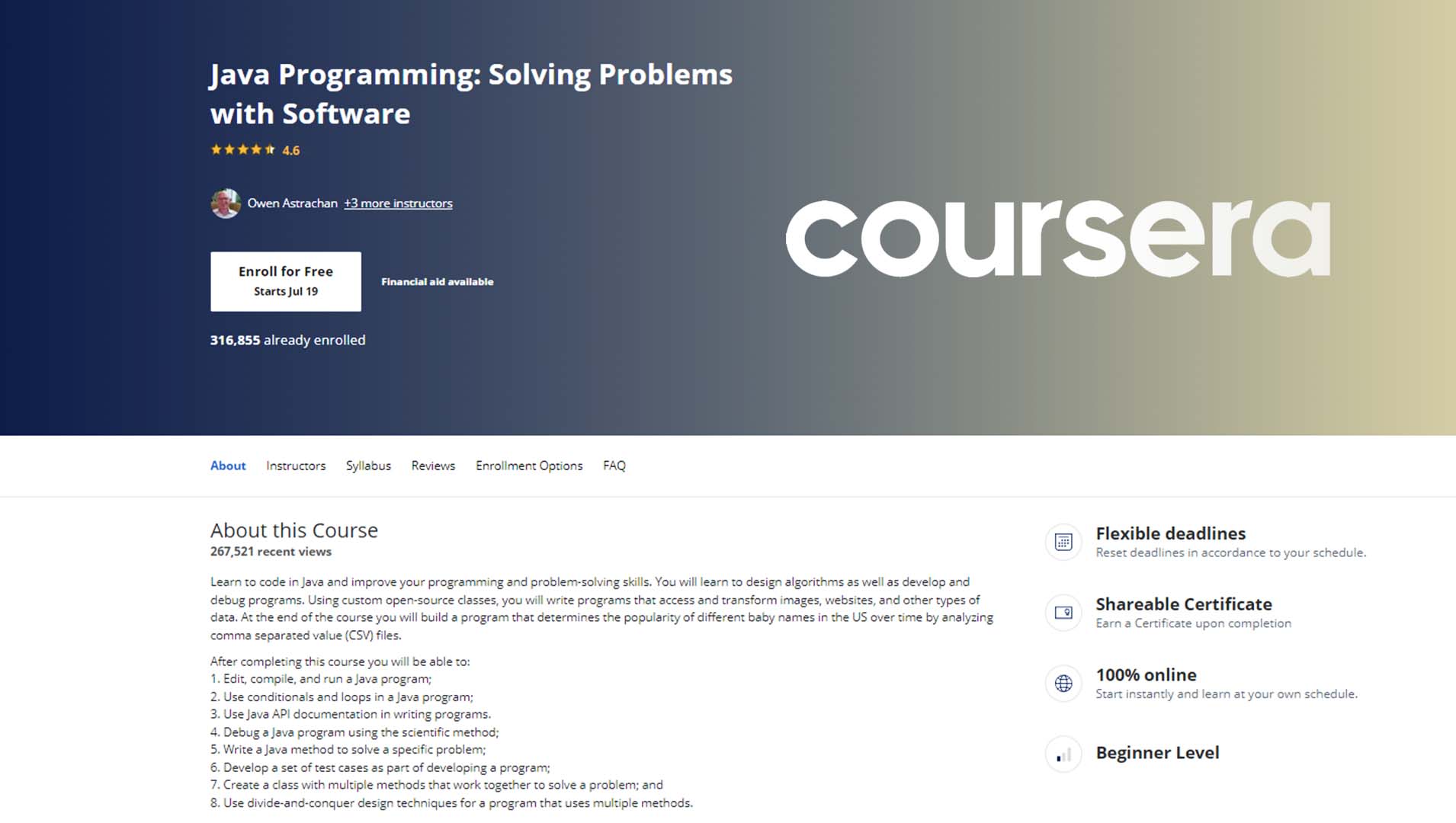 Java Programming: Solving Problems with Software
