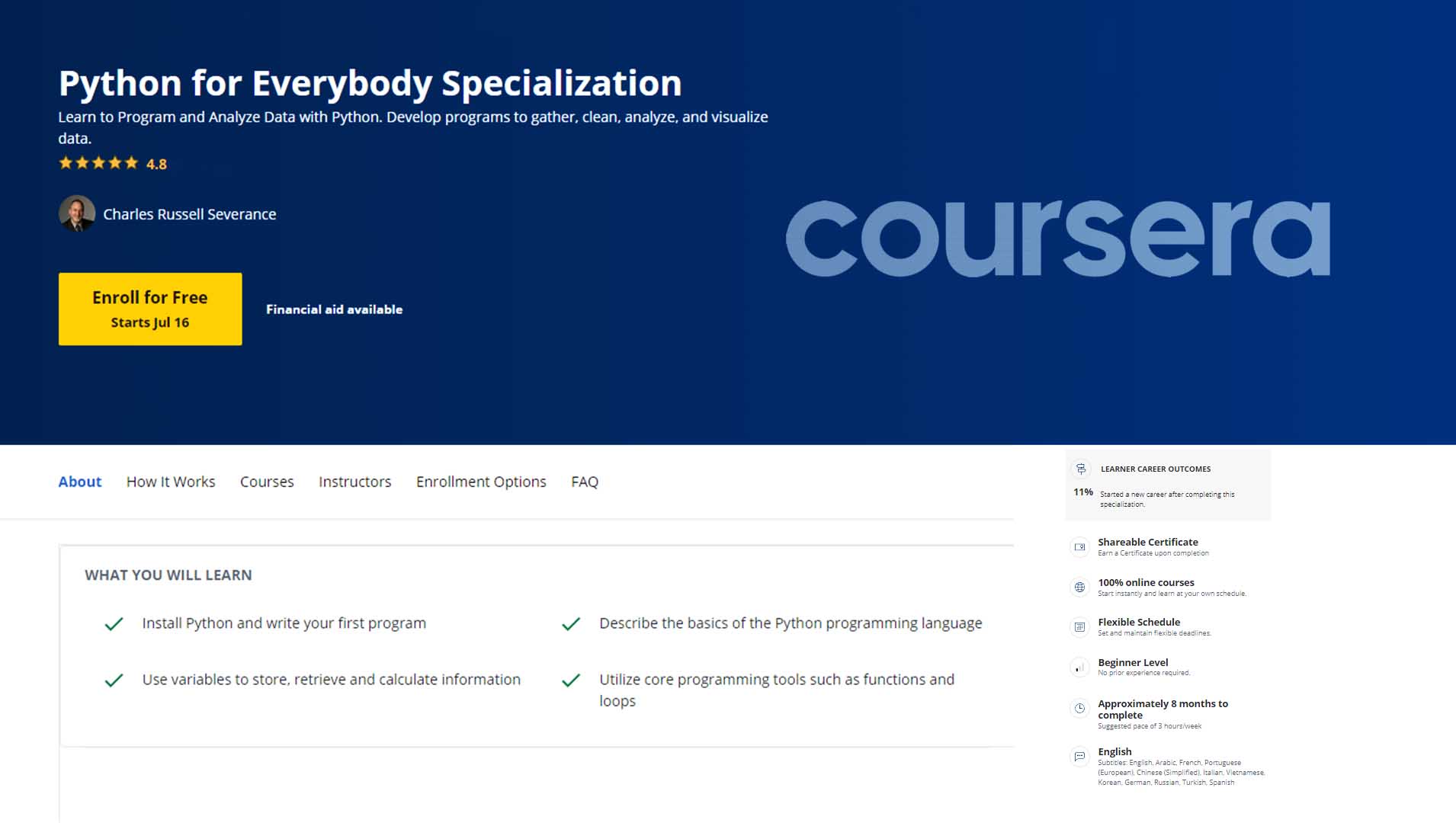 Best Python Courses in 2022 [Online Python Course]