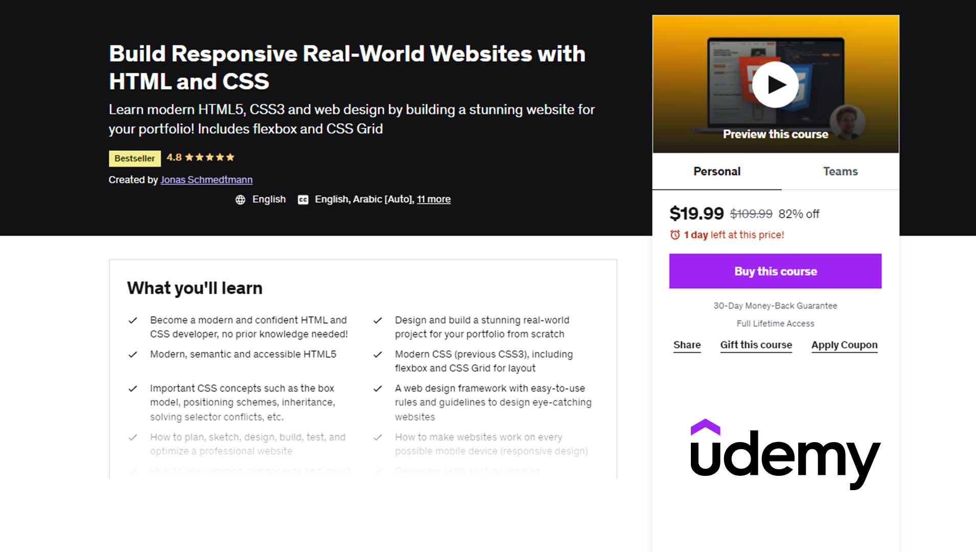 Real-world websites with HTML and CSS
