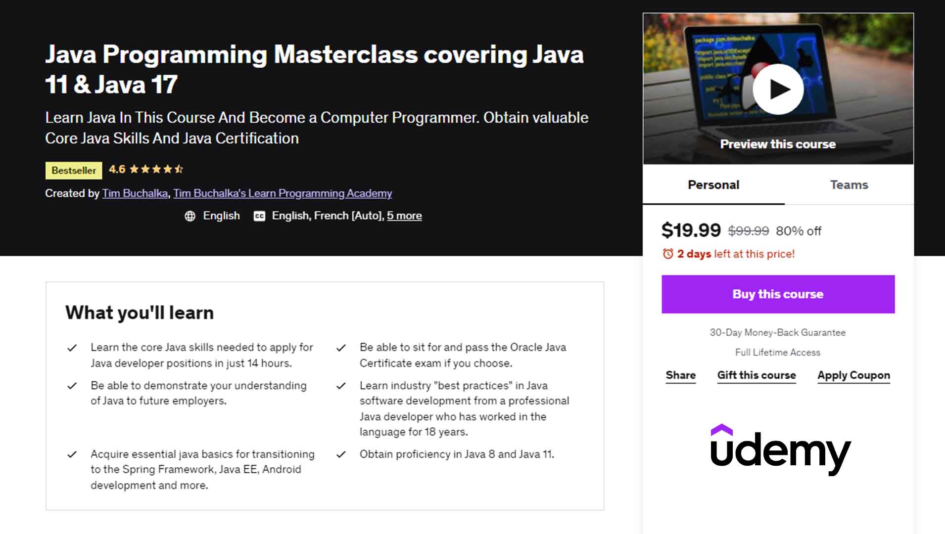 The Complete Java Masterclass