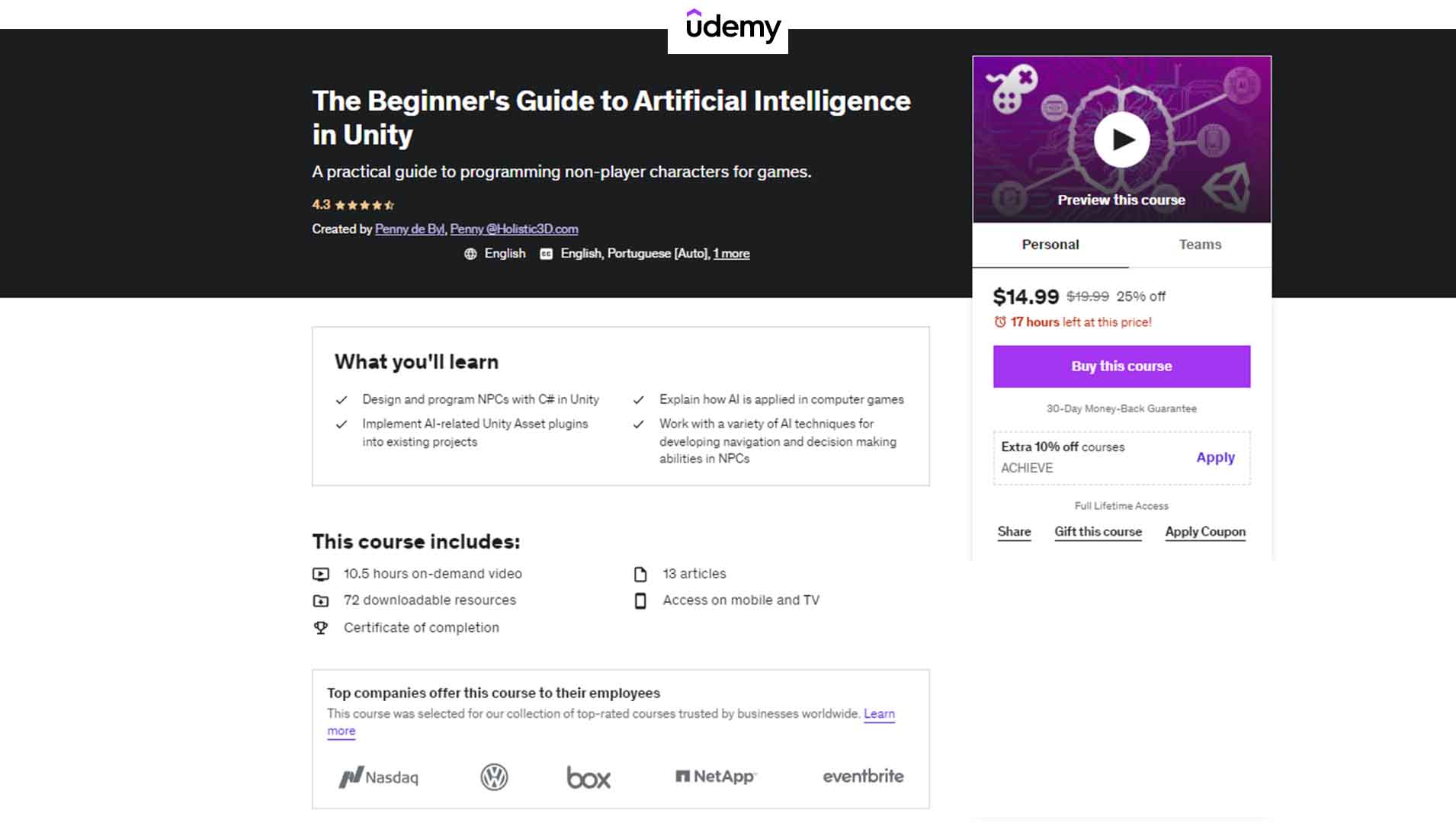 The Beginner’s Guide to Artificial Intelligence Unity