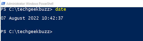DOS date command