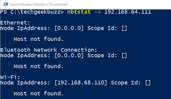 nbtstat command