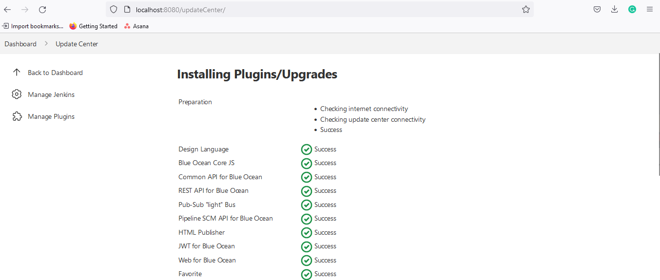 installed plugins