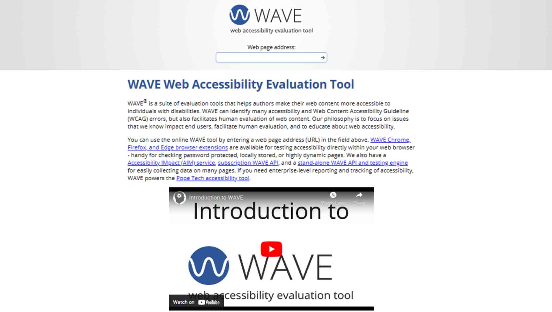 WAVE (Website Accessibility Evaluation Tool)