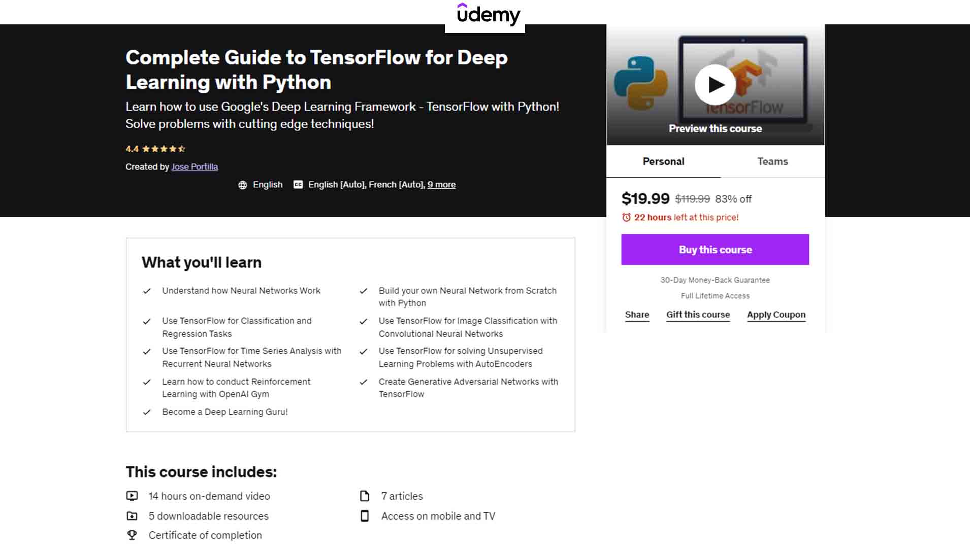 10 Best TensorFlow Courses for 2023