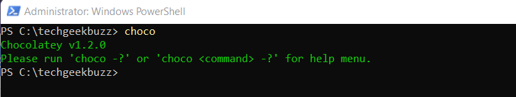 Choco is Installed