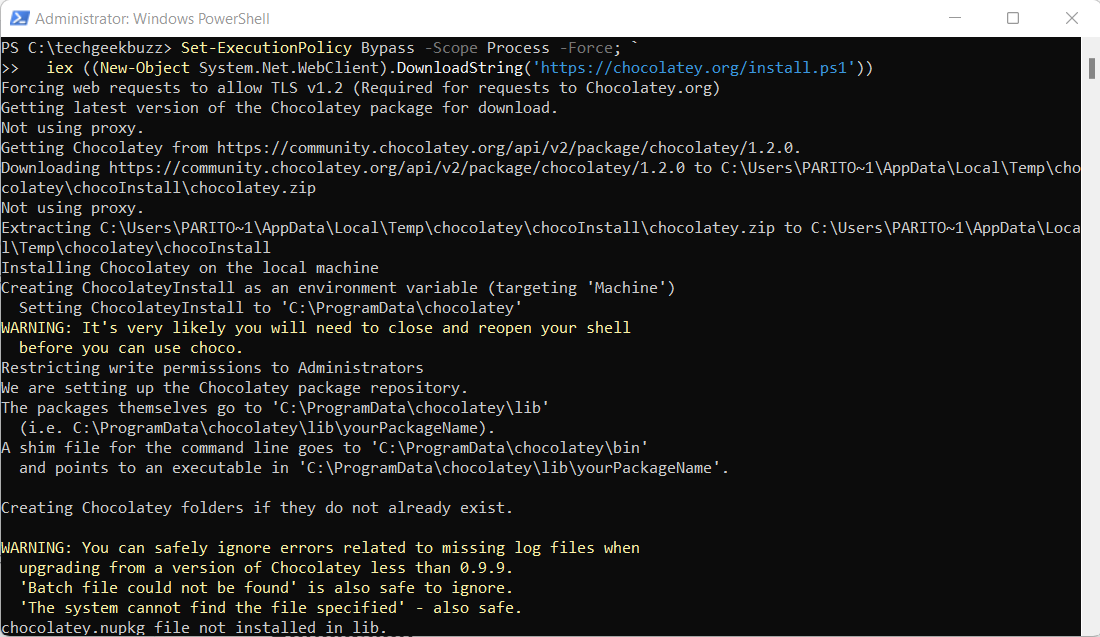 Install Choco