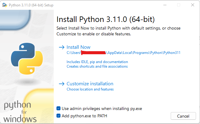 Install Python 3.11