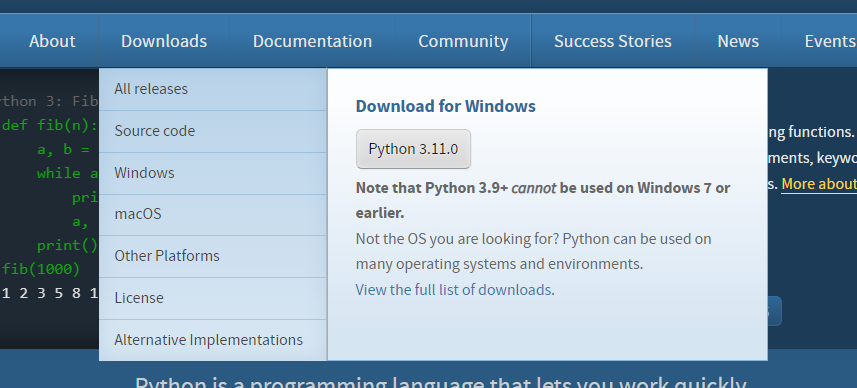 Python Latest Stable Release
