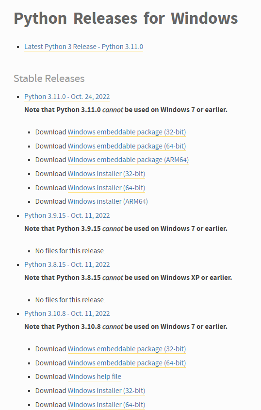 Python Releases for Windows