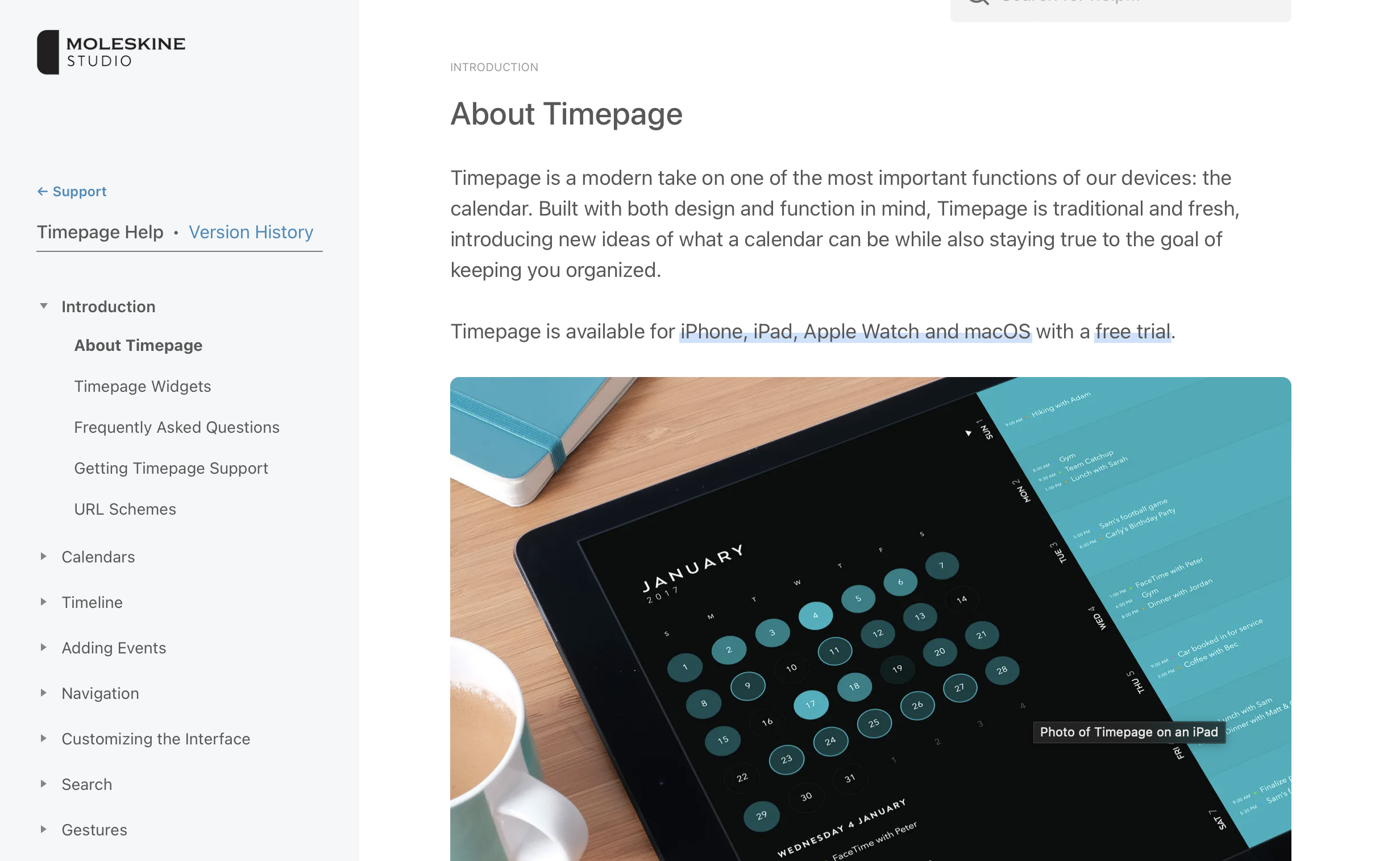 Timepage