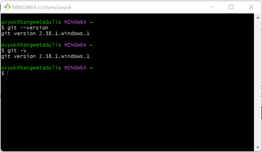 Check Git version