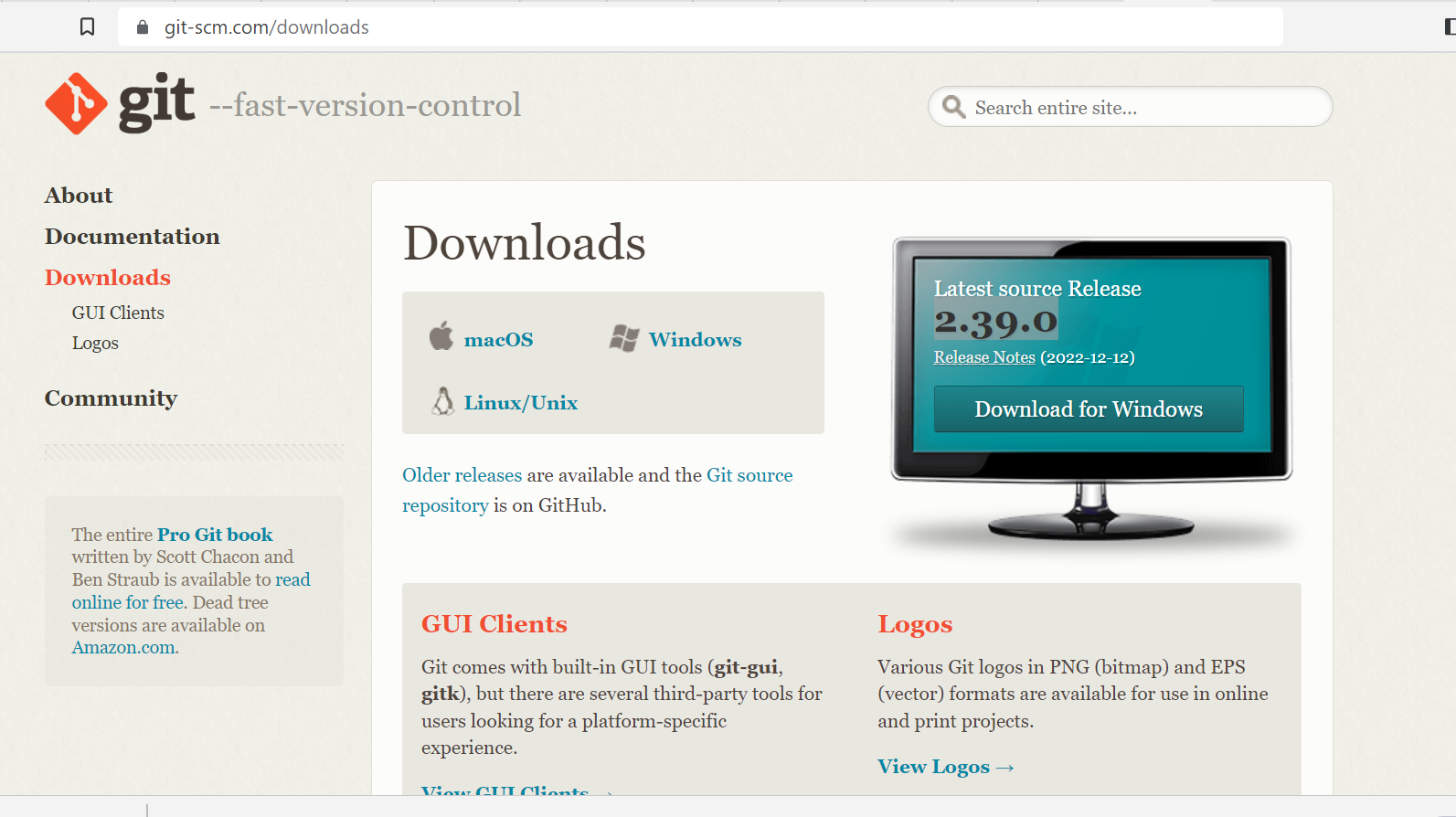 official download page