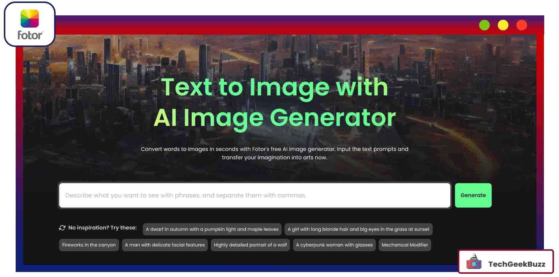 Fotor AI Image Generator