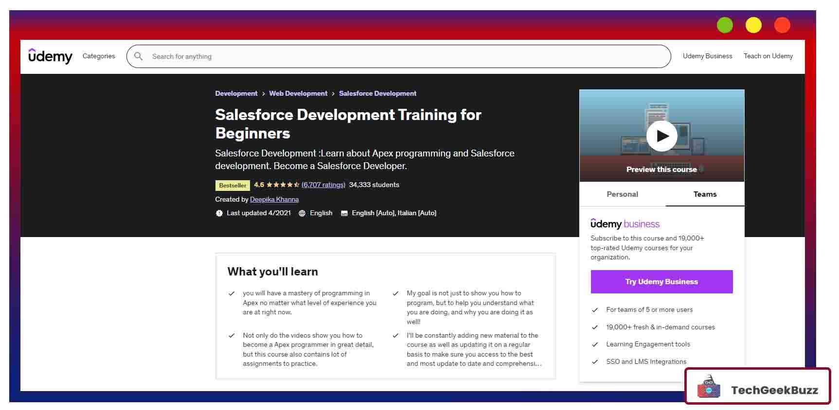 Salesforce Development Training for Beginners