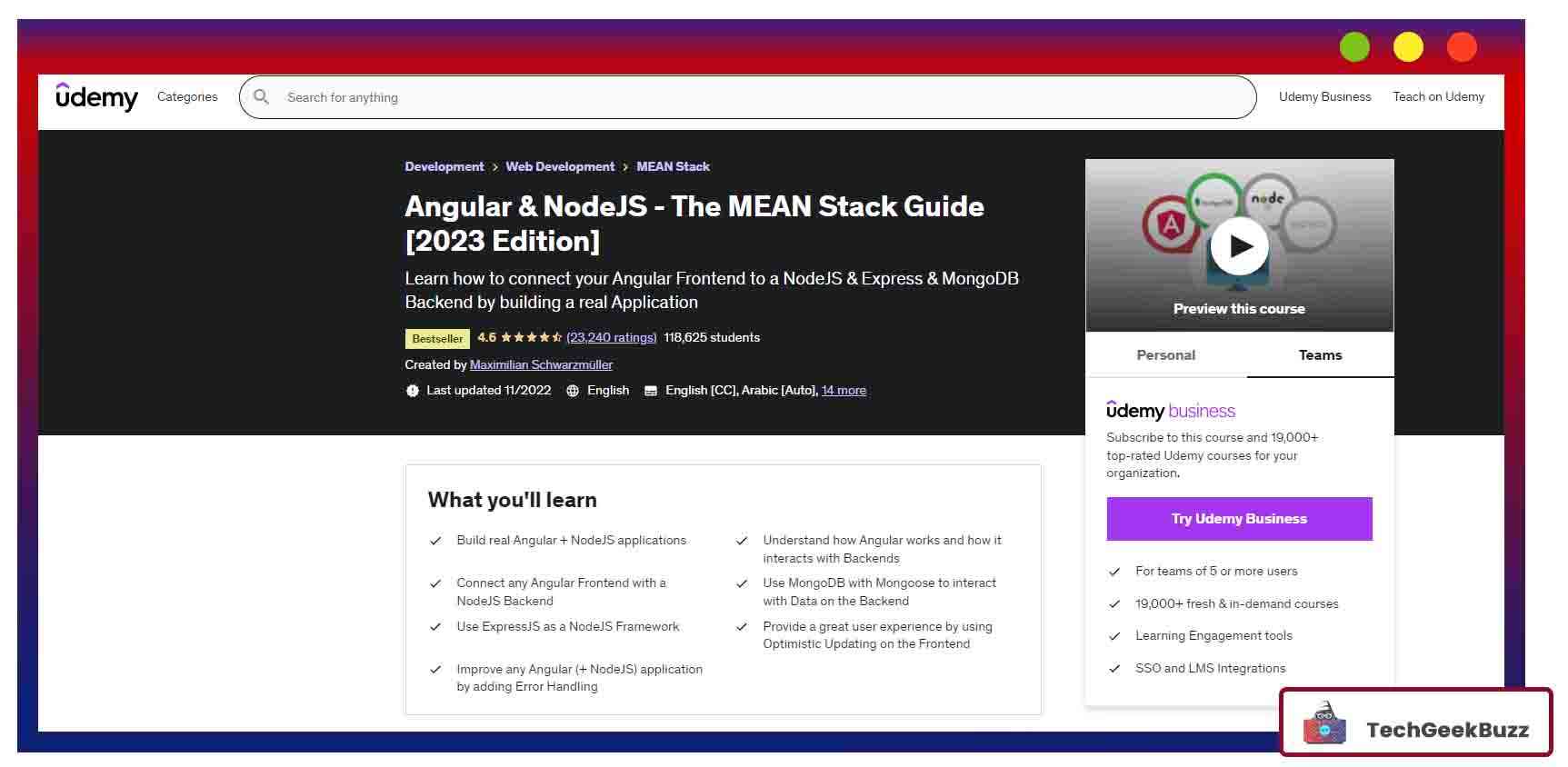 Angular & NodeJS - The MEAN Stack Guide