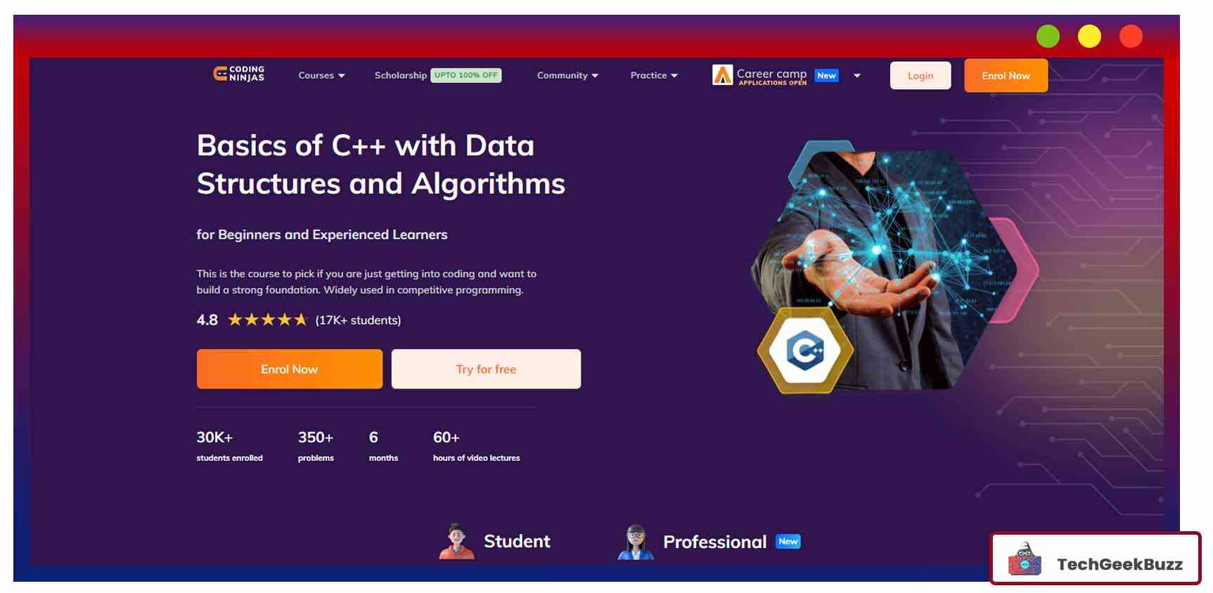 Basics of C++ with Data Structures and Algorithms