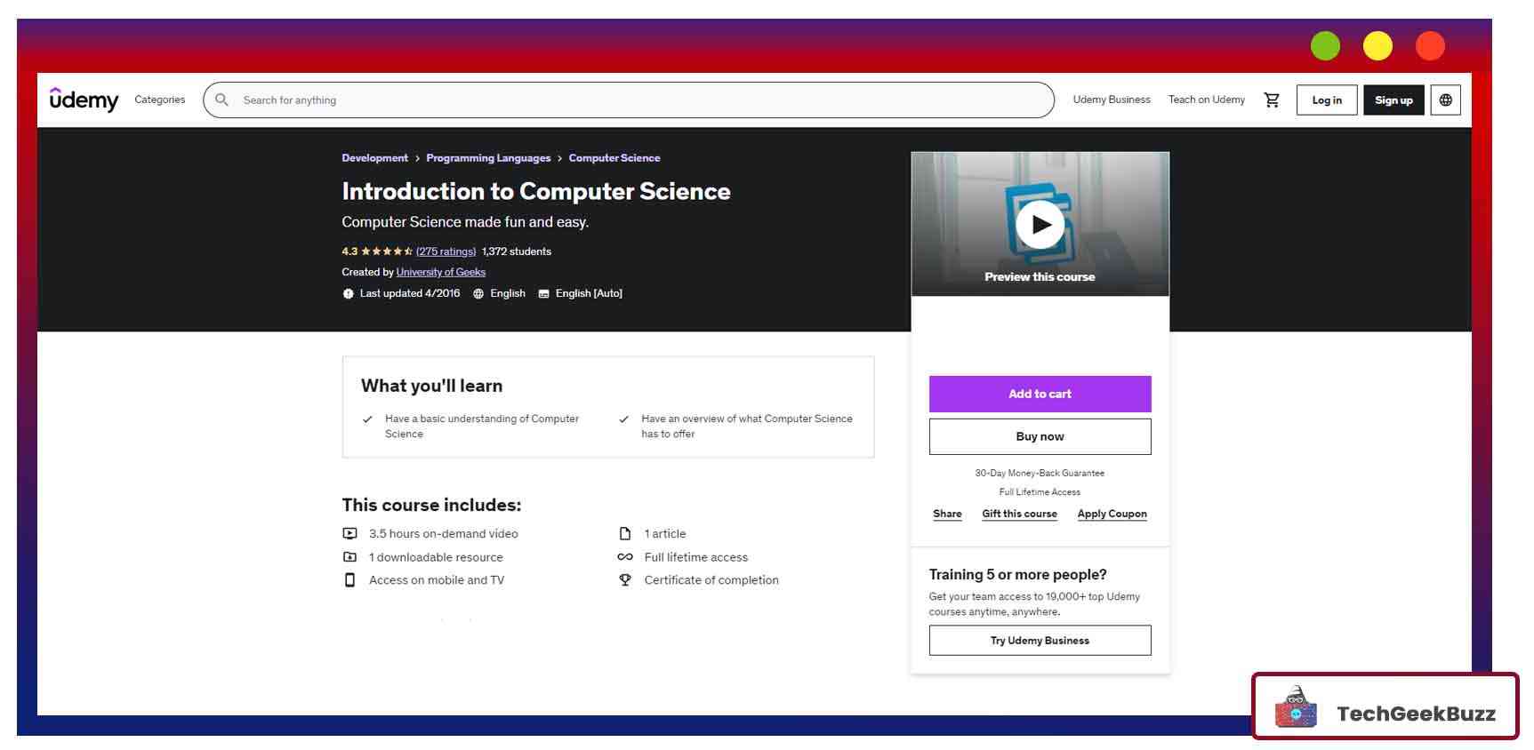 Introduction to Computer Science