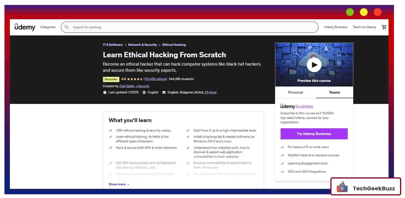 Learn Ethical Hacking From Scratch