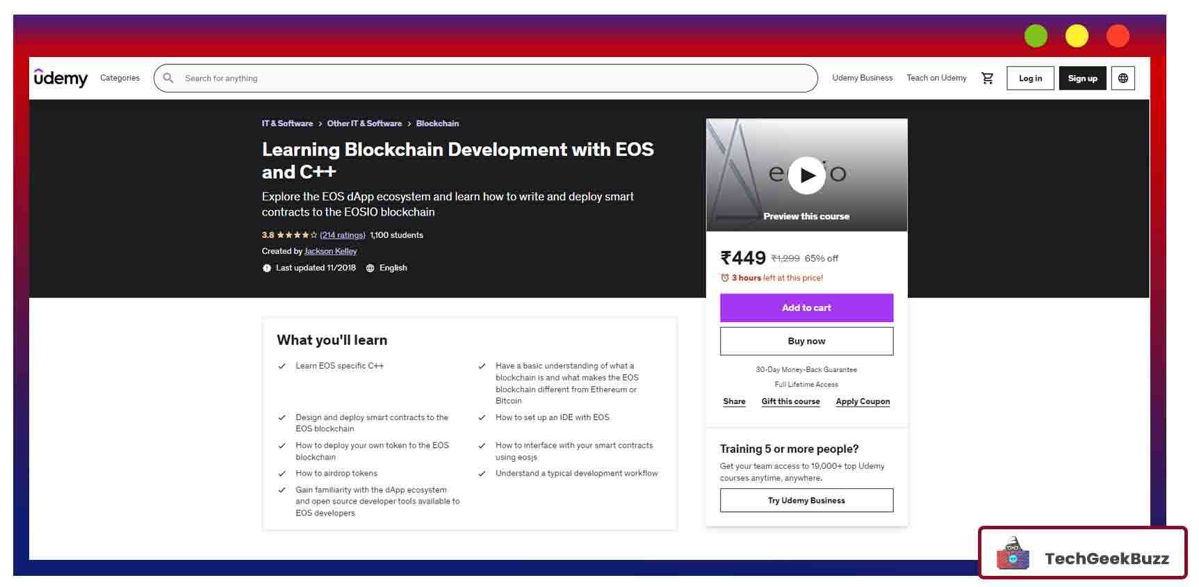  Learning Blockchain Development with EOS and C++