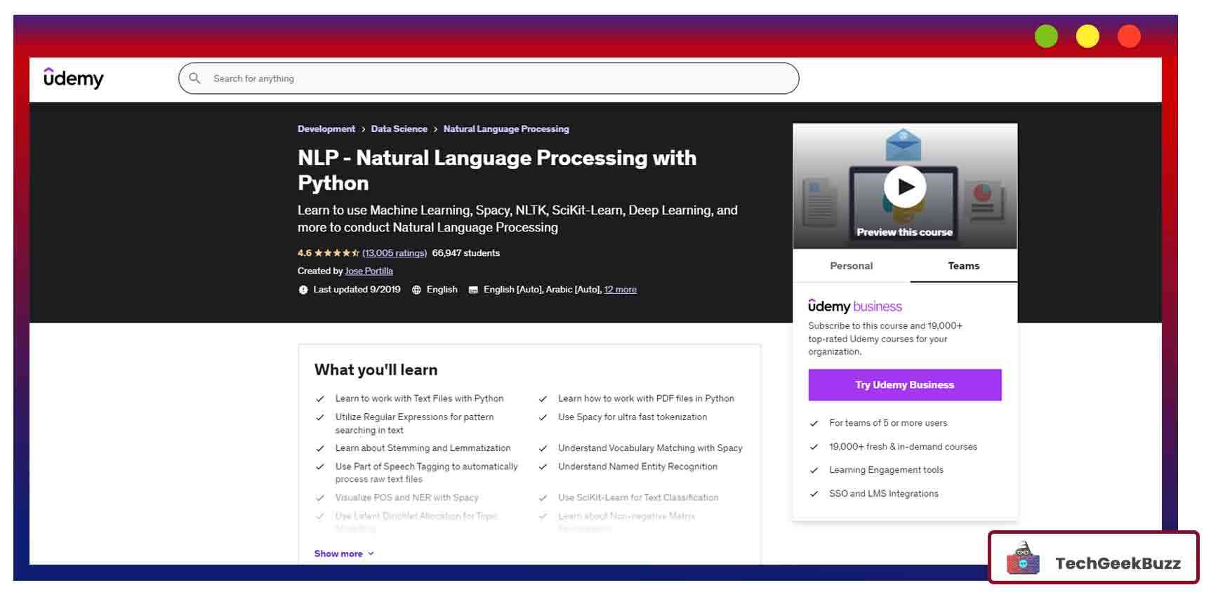 NLP - Natural Language Processing with Python