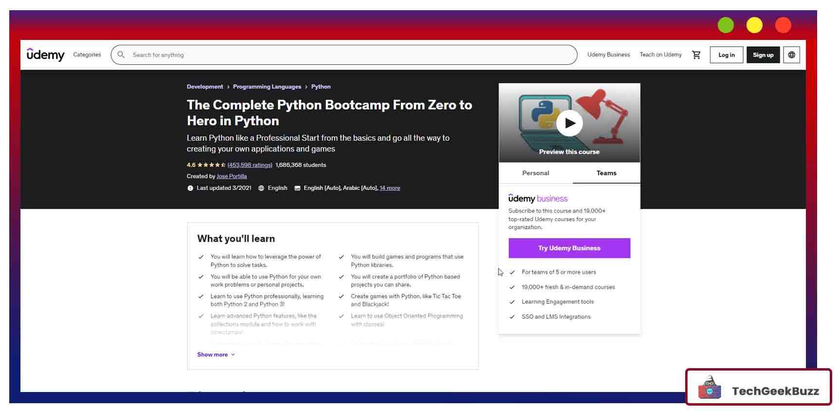 2022 Complete Python Bootcamp From Zero to Hero in Python