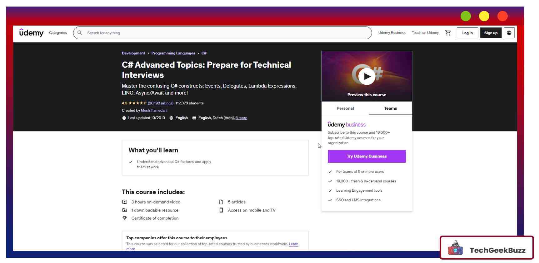 C# Advanced Topics: Prepare for Technical Interviews