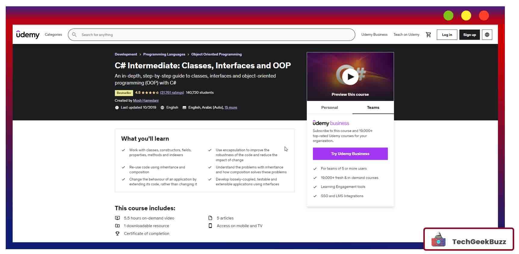 C# Intermediate: Classes, Interfaces, and OOP