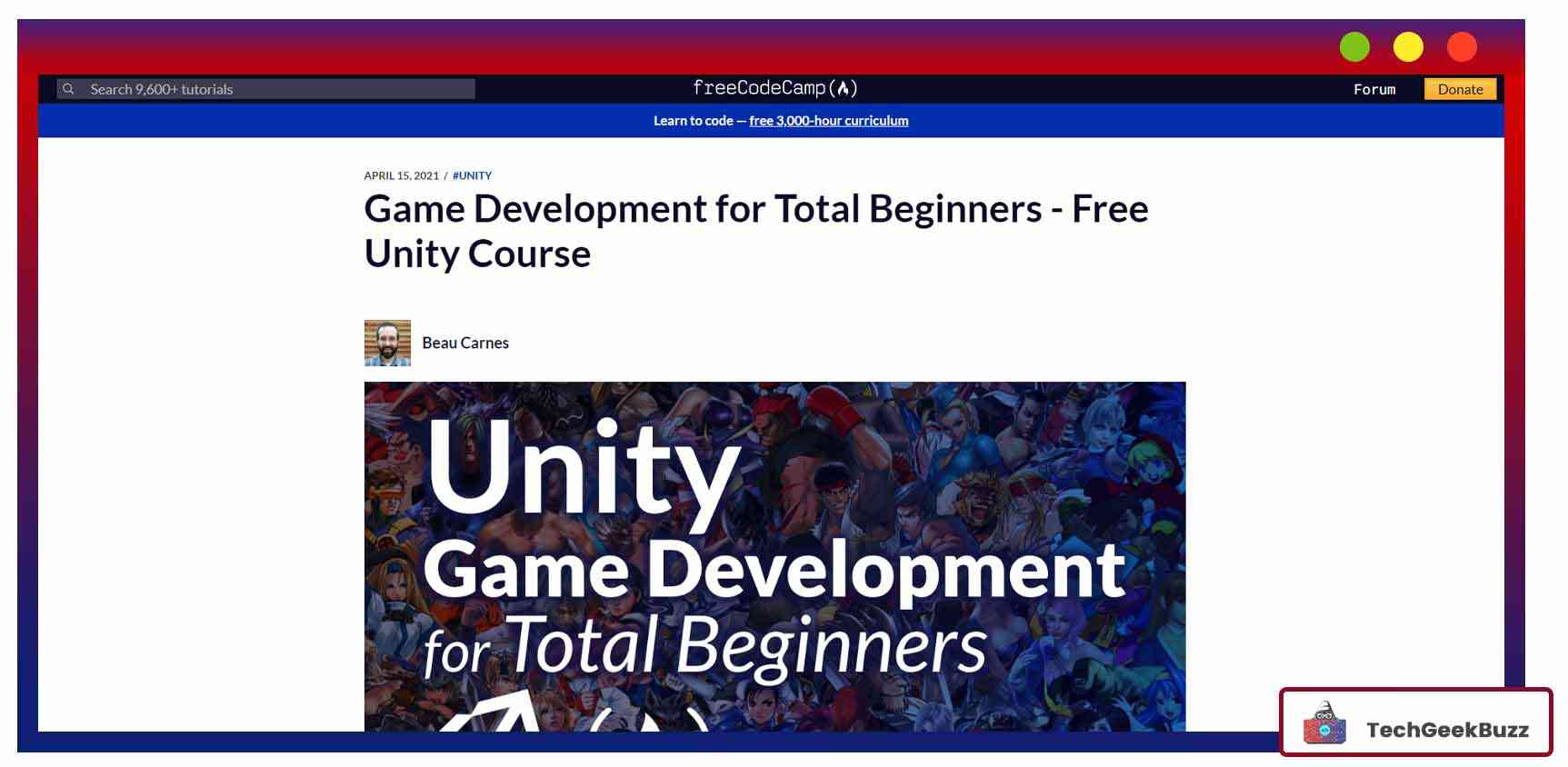 Game Development for Total Beginners - Free Unity Course