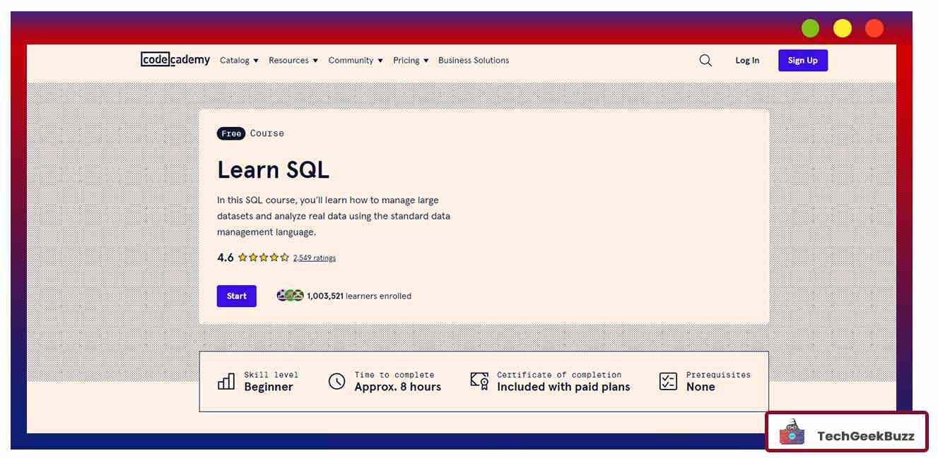 Learn SQL